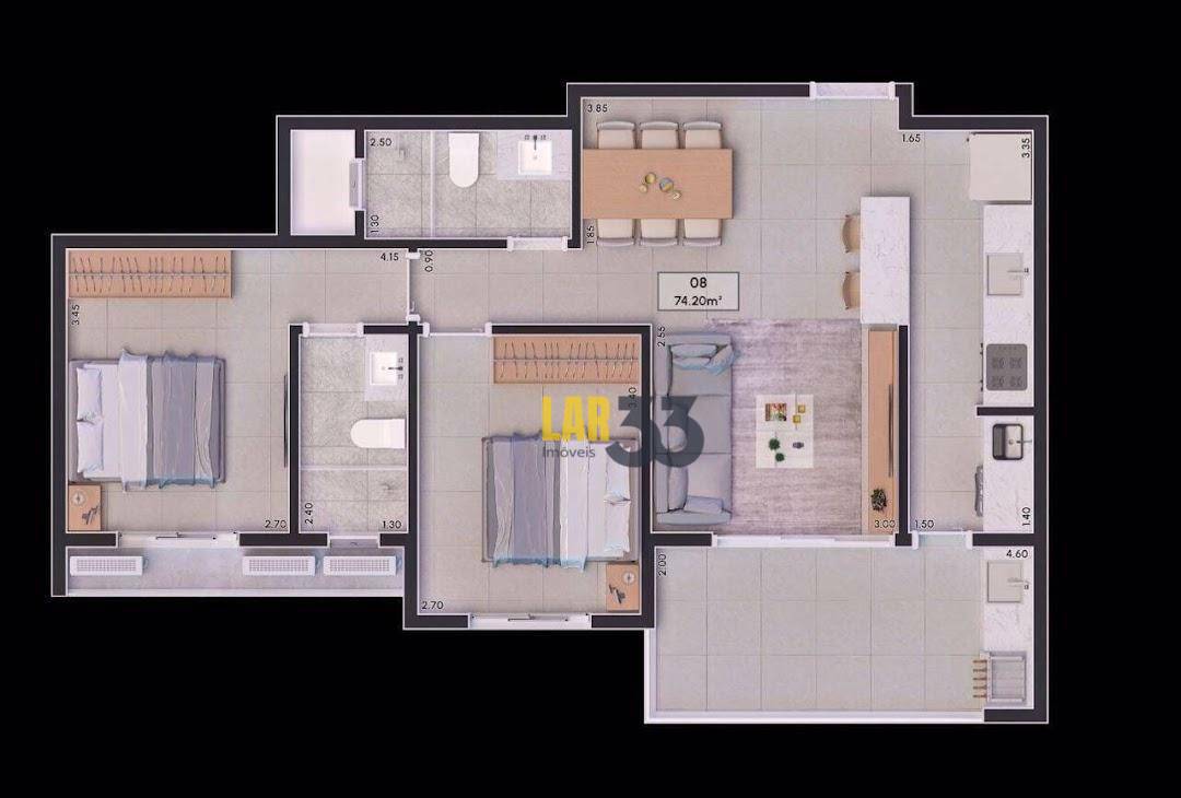 Apartamento à venda com 2 quartos, 71m² - Foto 21