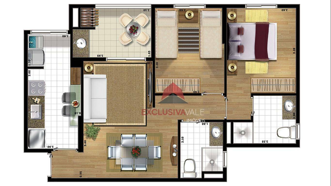 Apartamento à venda e aluguel com 2 quartos, 61m² - Foto 28