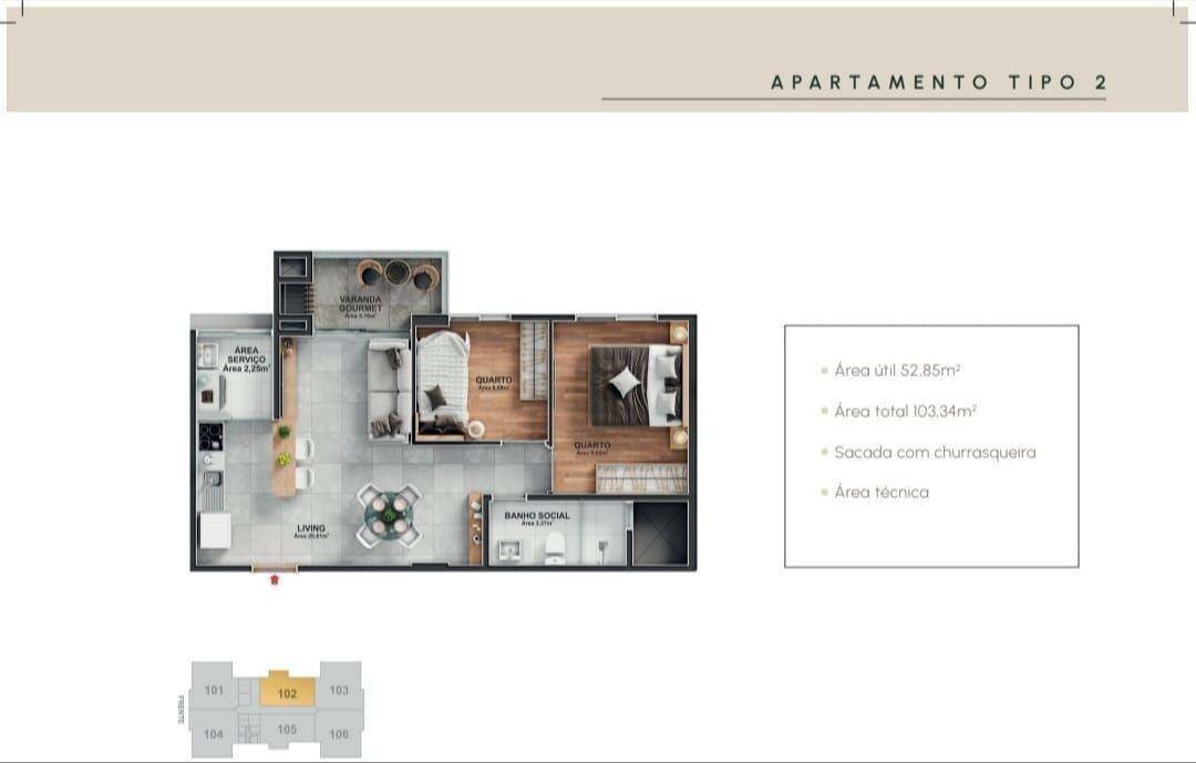 Apartamento à venda com 3 quartos, 71m² - Foto 22