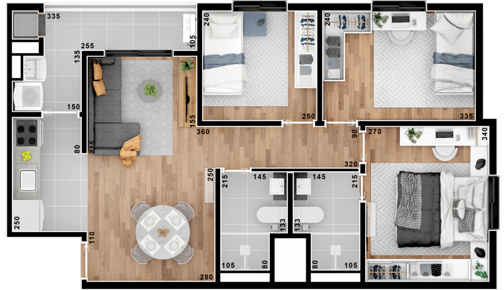 Apartamento à venda com 3 quartos, 64m² - Foto 51