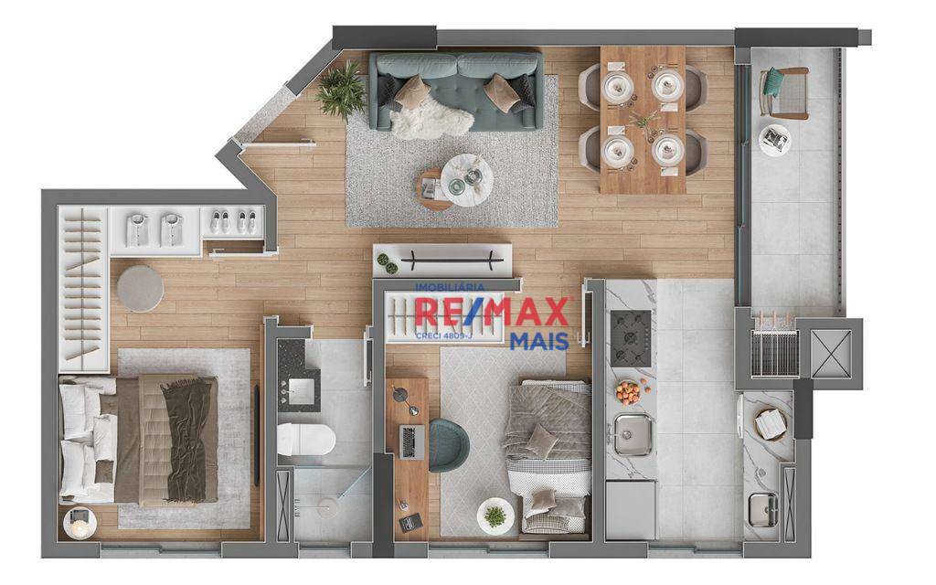 Apartamento à venda com 2 quartos, 51m² - Foto 8