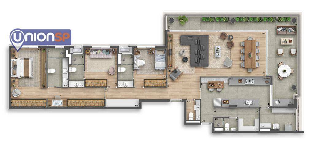 Apartamento à venda com 4 quartos, 218m² - Foto 4