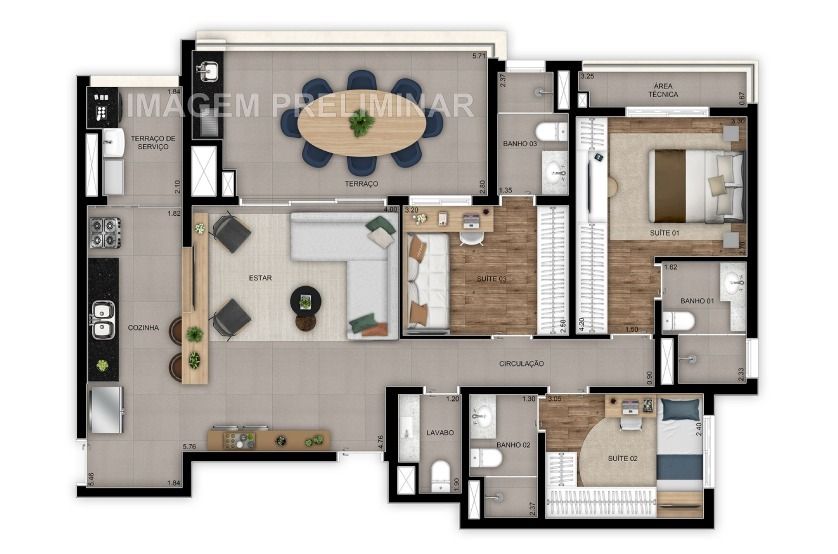 Apartamento à venda com 3 quartos, 113m² - Foto 29