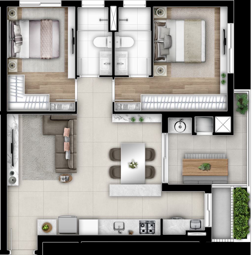 Apartamento à venda com 2 quartos, 6823m² - Foto 10