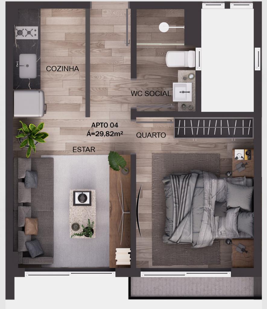 Apartamento à venda com 2 quartos, 59m² - Foto 16