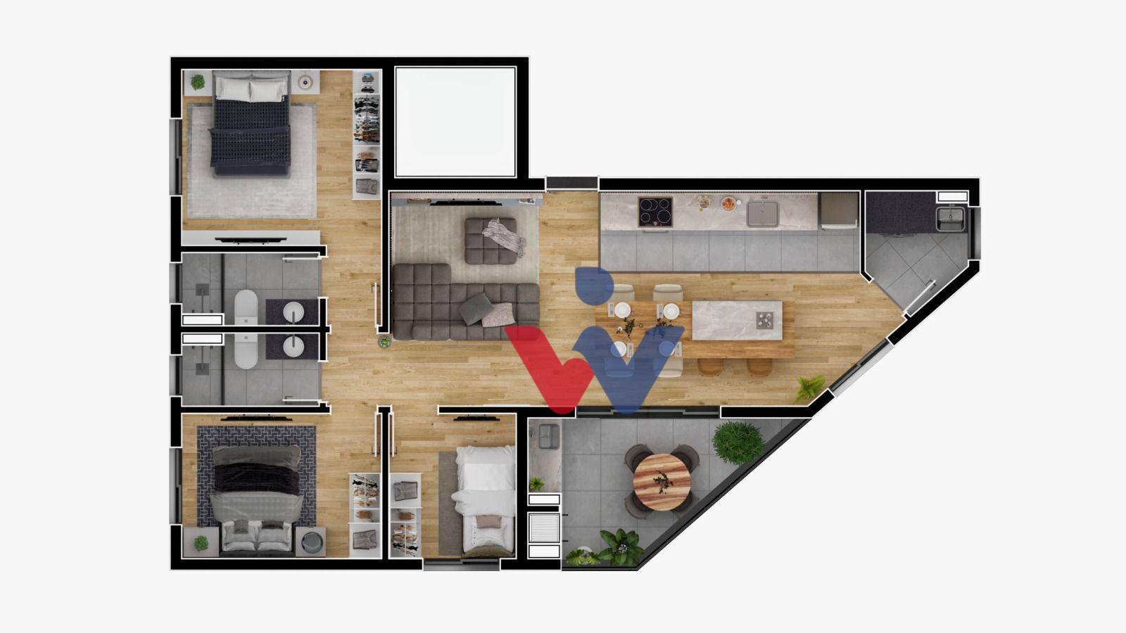 Apartamento à venda com 1 quarto, 3660m² - Foto 19