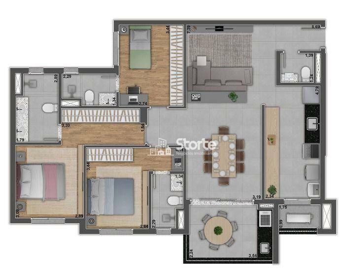 Apartamento à venda com 3 quartos, 114m² - Foto 25