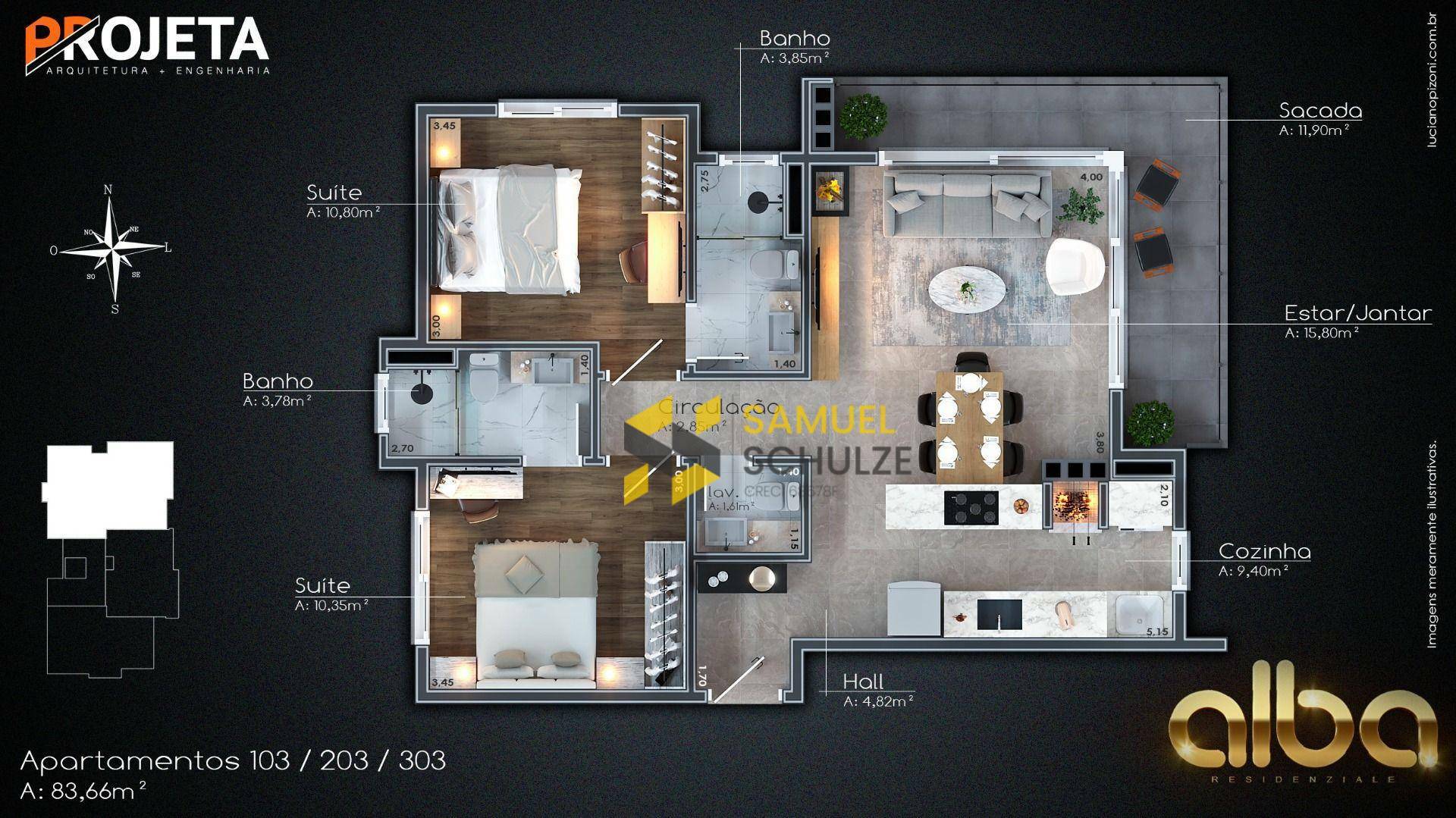 Apartamento à venda com 2 quartos, 83m² - Foto 5