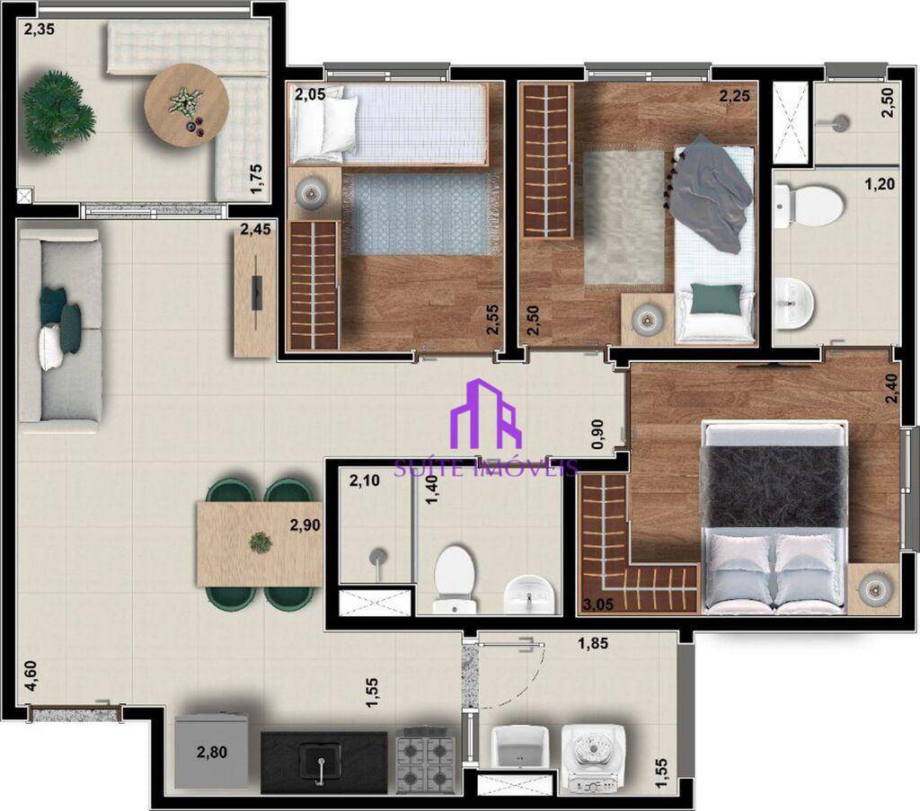 Apartamento à venda com 2 quartos, 33m² - Foto 2