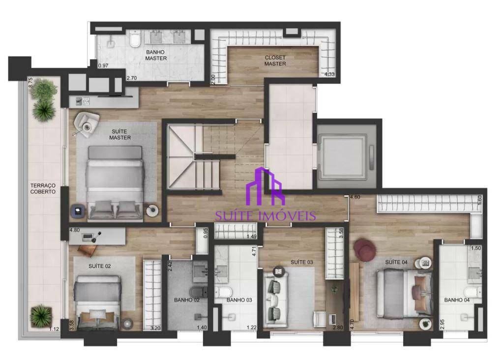 Apartamento à venda com 3 quartos, 366m² - Foto 13