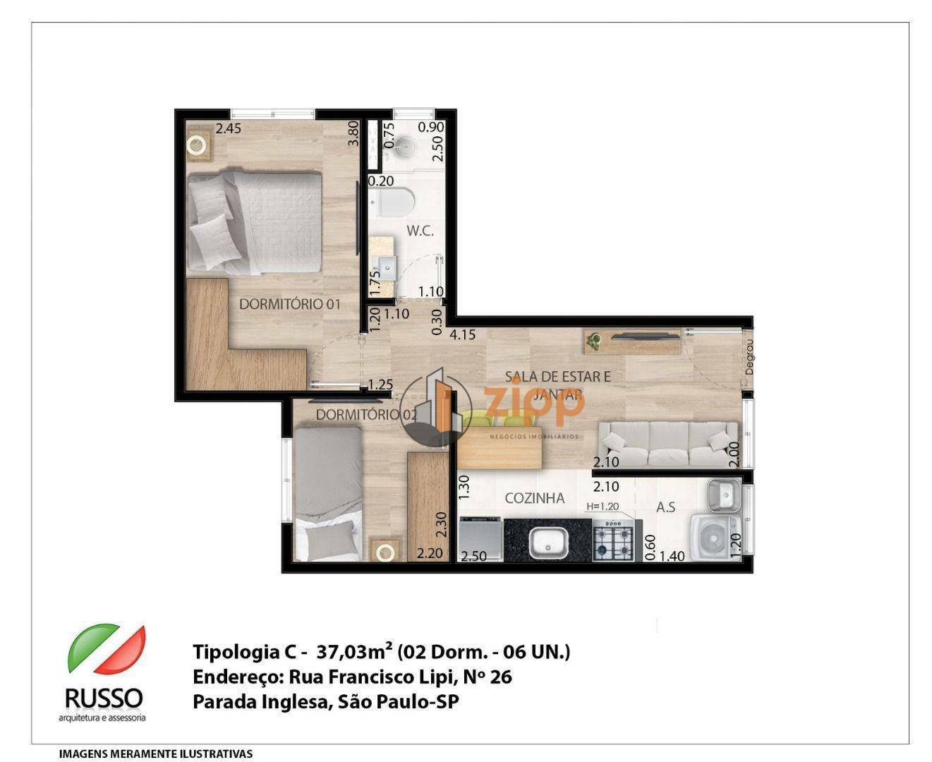 Apartamento à venda com 1 quarto, 29m² - Foto 6