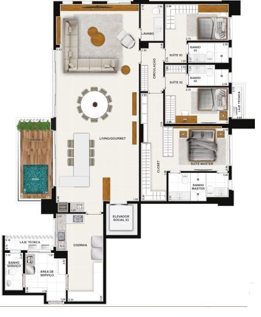 Apartamento, 4 quartos, 197 m² - Foto 49