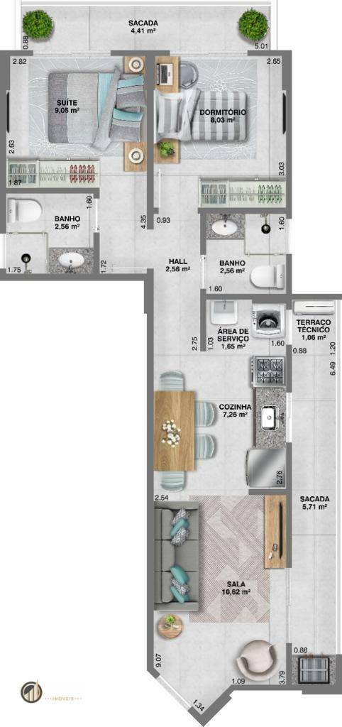 Apartamento à venda com 2 quartos, 63m² - Foto 17