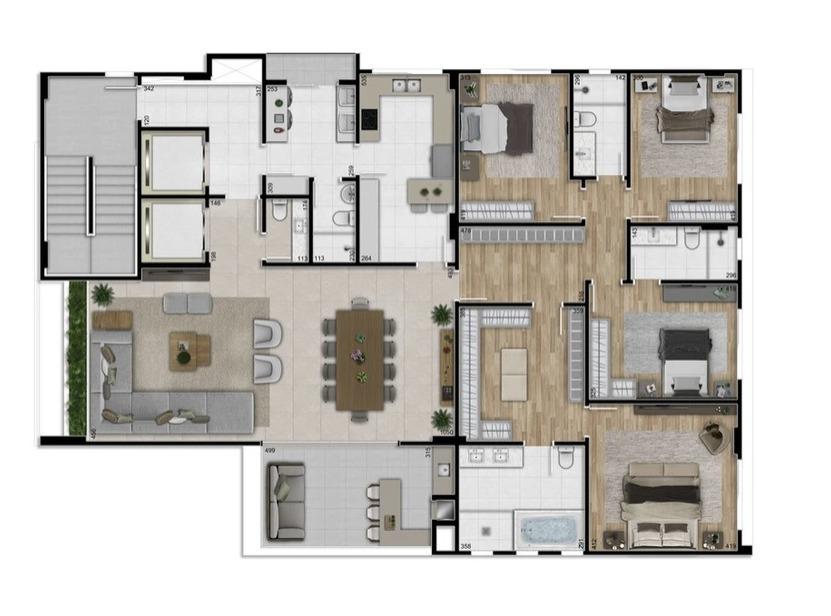 Apartamento à venda com 3 quartos, 225m² - Foto 10