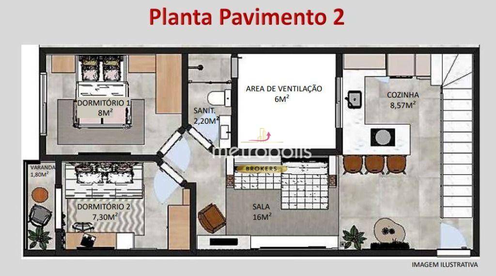 Cobertura à venda com 2 quartos, 84m² - Foto 3