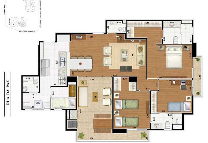 Apartamento à venda com 3 quartos, 112m² - Foto 2