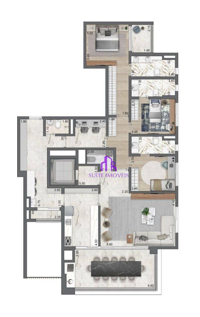 Apartamento à venda com 4 quartos, 213m² - Foto 18