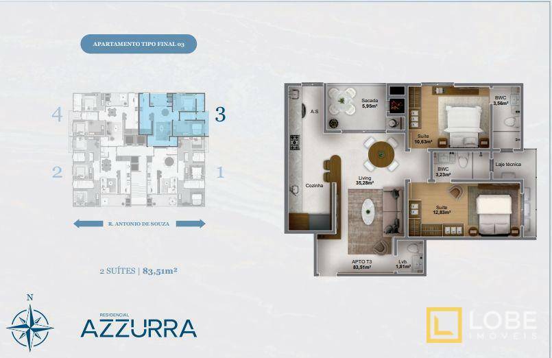 Apartamento à venda com 2 quartos, 83m² - Foto 13