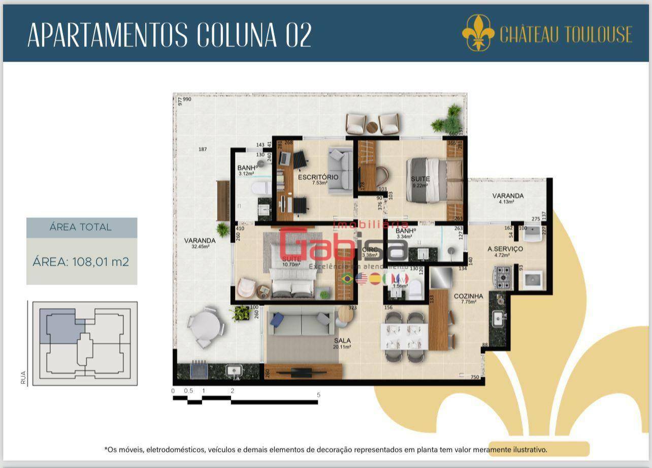 Apartamento à venda com 2 quartos, 108m² - Foto 10