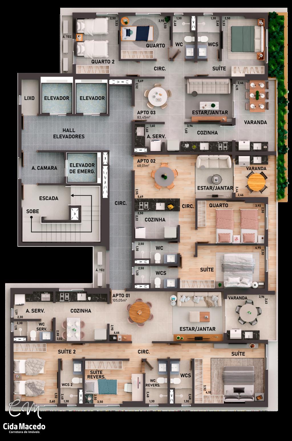 Apartamento à venda com 2 quartos, 68m² - Foto 24