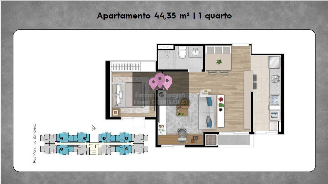 Apartamento à venda com 2 quartos, 43m² - Foto 5