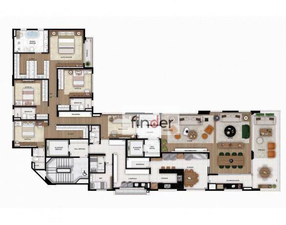 Apartamento à venda com 4 quartos, 330m² - Foto 4