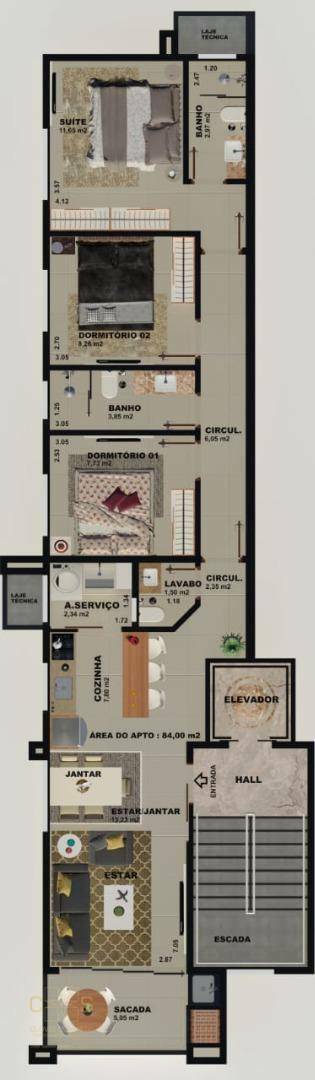 Apartamento à venda com 3 quartos, 84m² - Foto 6