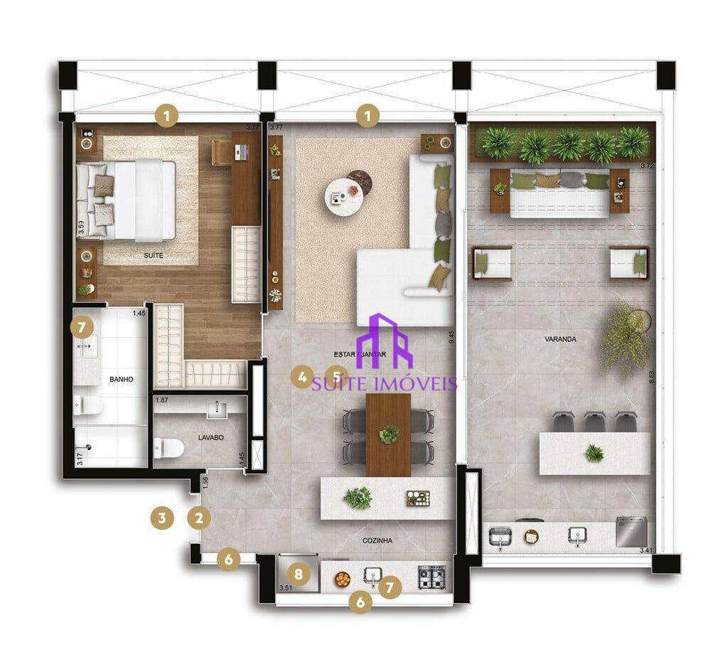 Apartamento à venda com 1 quarto, 127m² - Foto 18