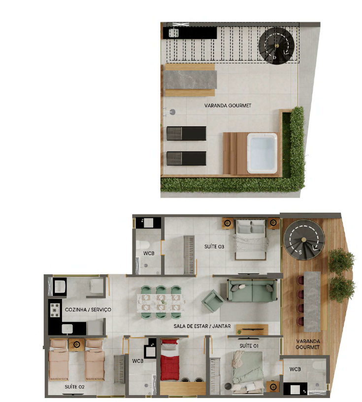 Apartamento à venda com 2 quartos, 6457m² - Foto 38