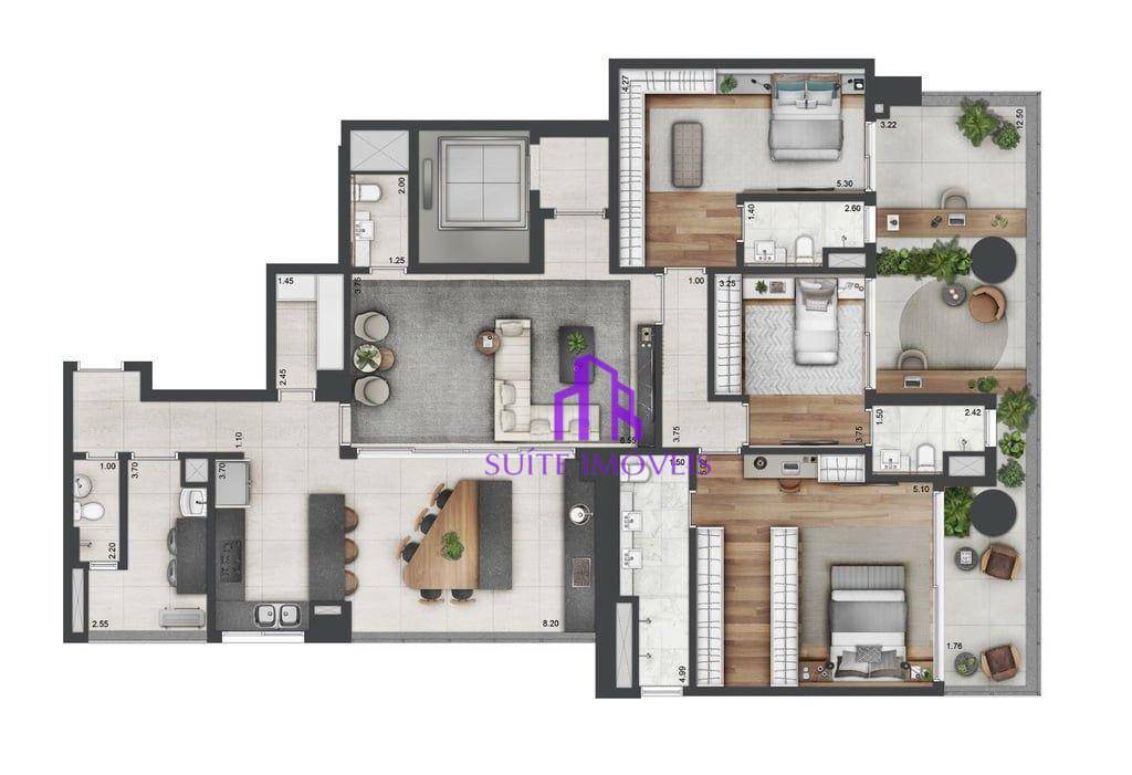 Apartamento à venda com 4 quartos, 240m² - Foto 34