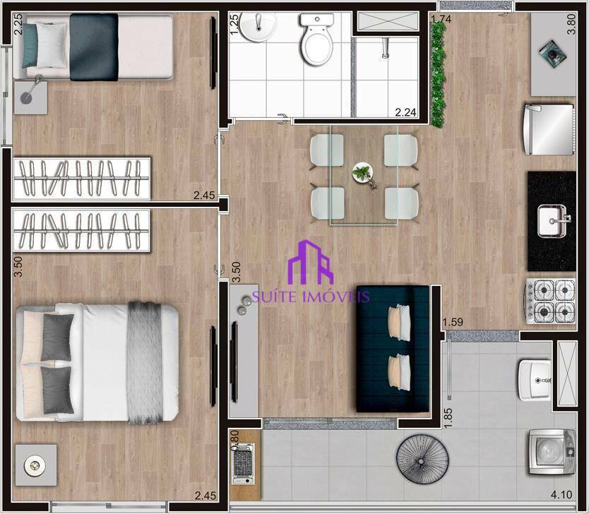 Apartamento à venda com 2 quartos, 37m² - Foto 11