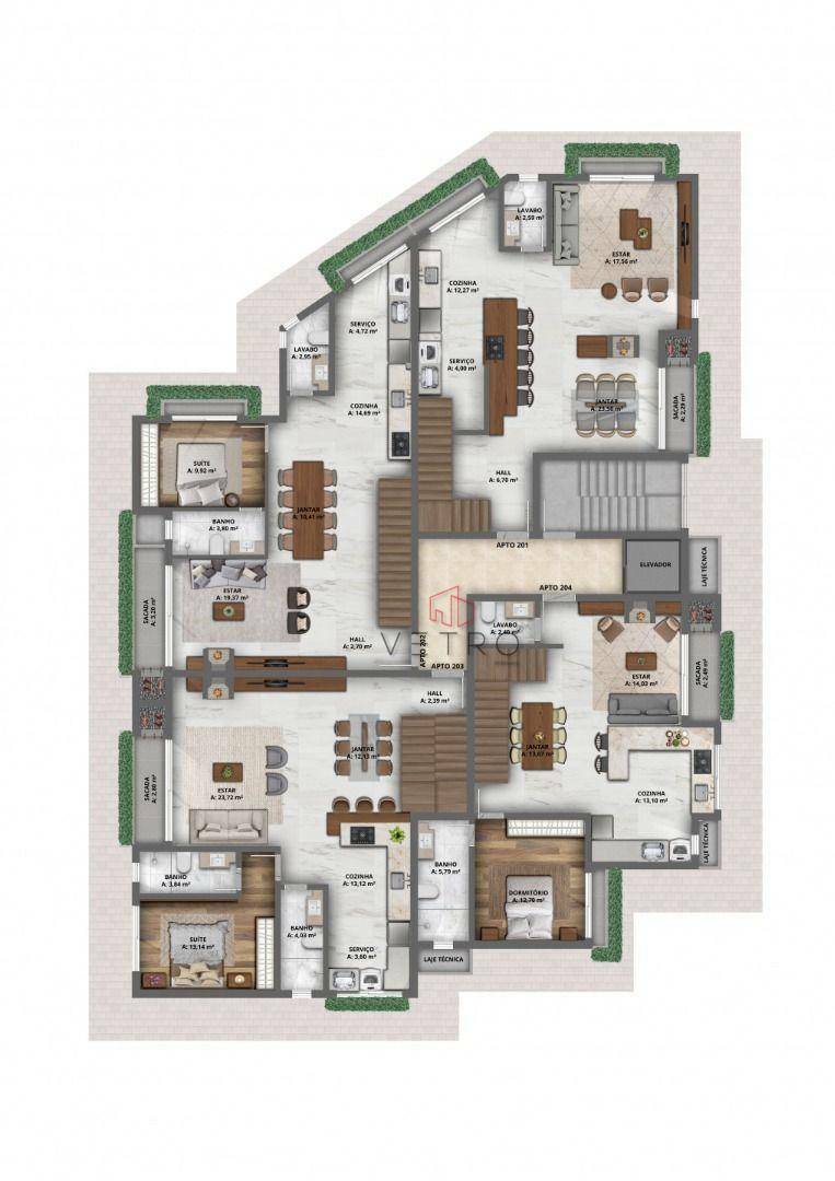 Apartamento à venda com 3 quartos, 156m² - Foto 9