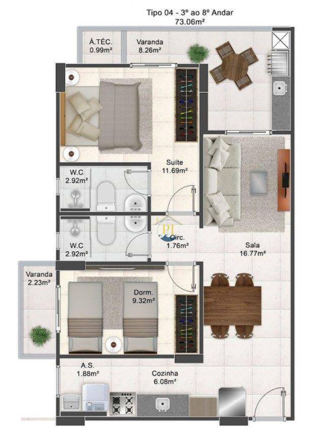 Apartamento à venda com 2 quartos, 73m² - Foto 31