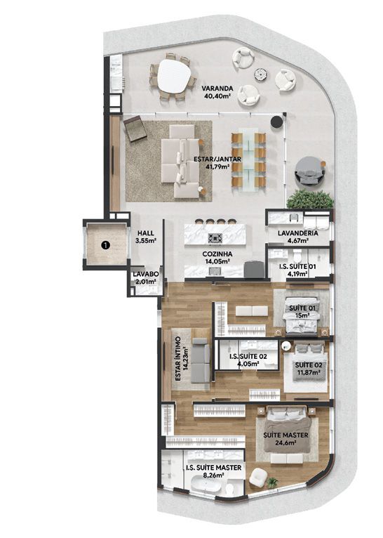 Apartamento à venda com 3 quartos, 208m² - Foto 41