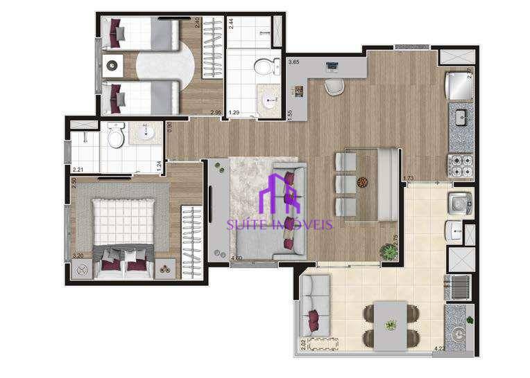 Apartamento à venda com 3 quartos, 67m² - Foto 24