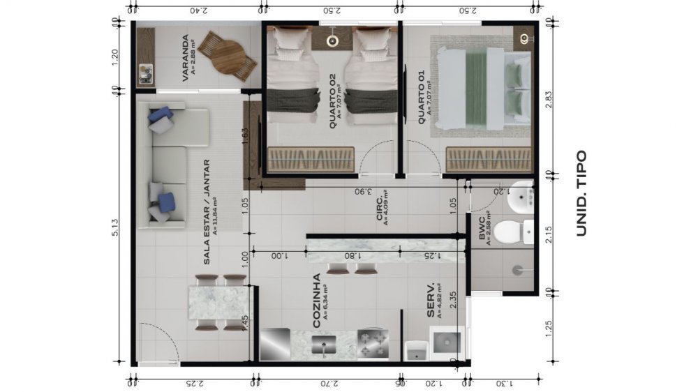 Apartamento à venda com 2 quartos, 28m² - Foto 19