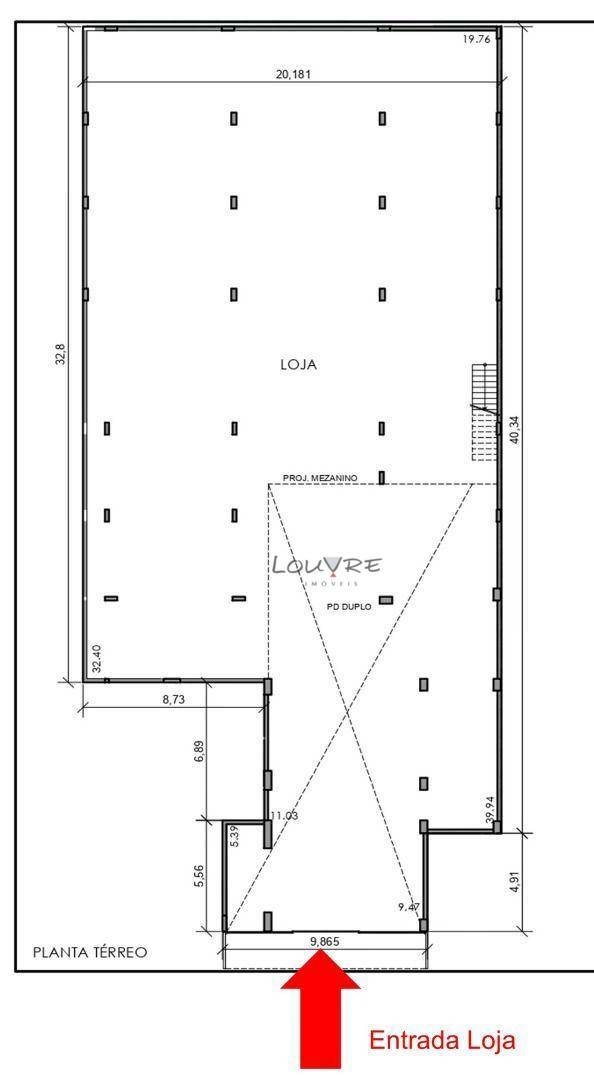 Loja-Salão à venda e aluguel, 1328m² - Foto 3