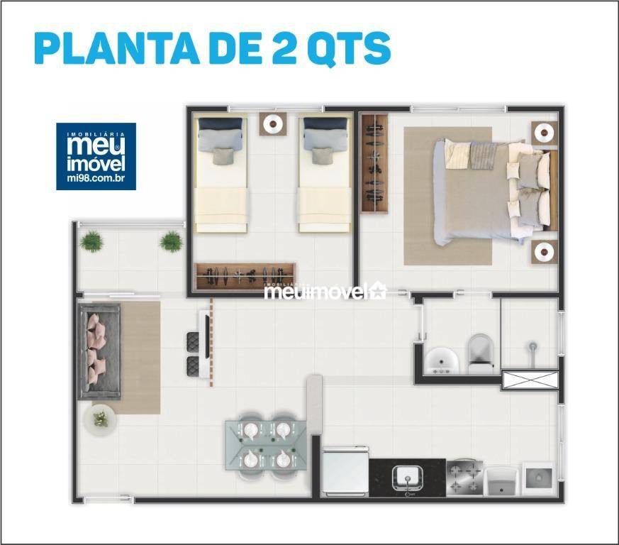 Apartamento Lançamentos com 2 quartos, 46M2 - Foto 21