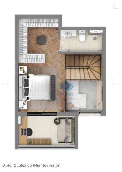 Apartamento à venda com 1 quarto, 64m² - Foto 11