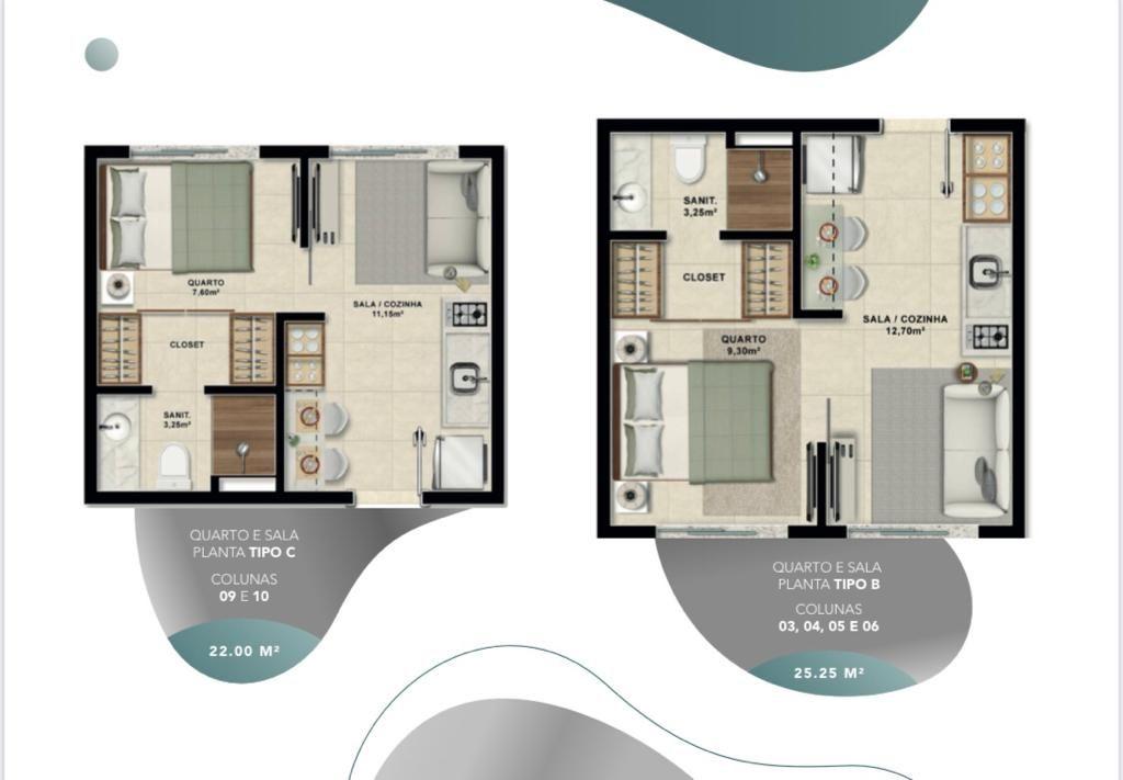 Apartamento à venda com 1 quarto, 36m² - Foto 3