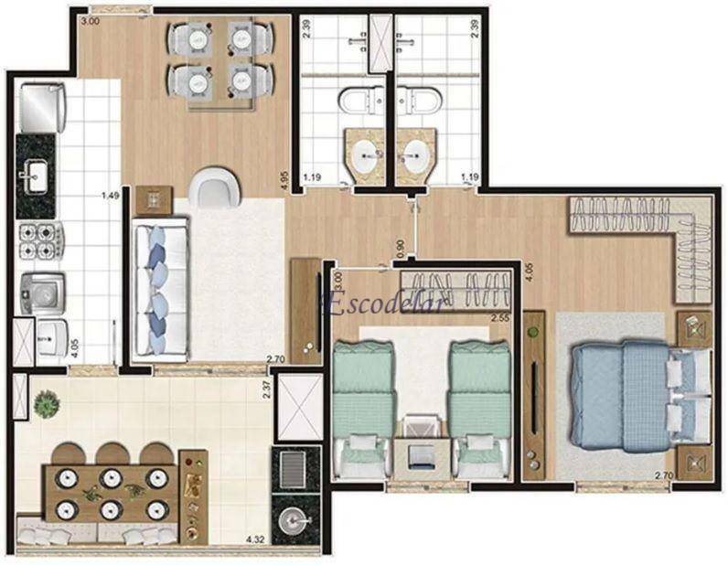 Apartamento à venda com 2 quartos, 63m² - Foto 39