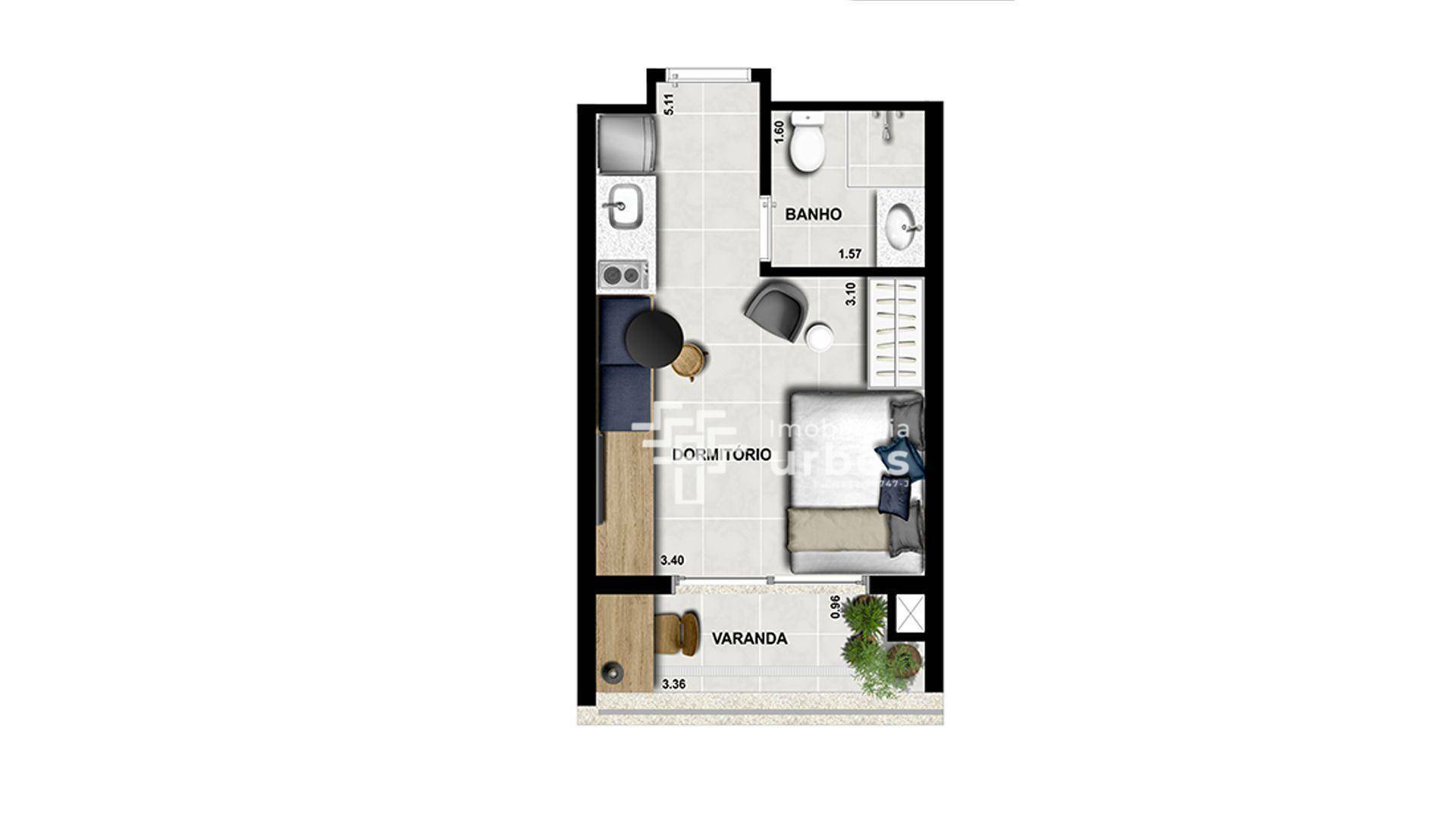 Apartamento para alugar com 1 quarto, 24m² - Foto 6