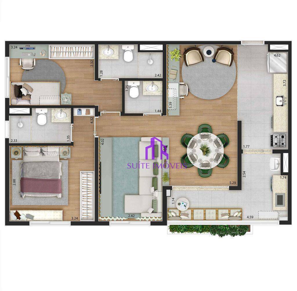 Apartamento à venda com 3 quartos, 76m² - Foto 30