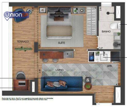 Apartamento à venda com 1 quarto, 35m² - Foto 27