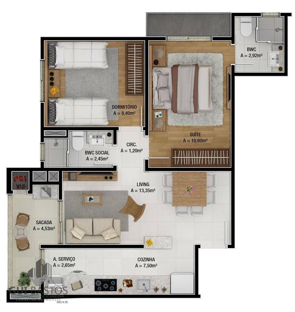 Apartamento à venda com 2 quartos, 70m² - Foto 6