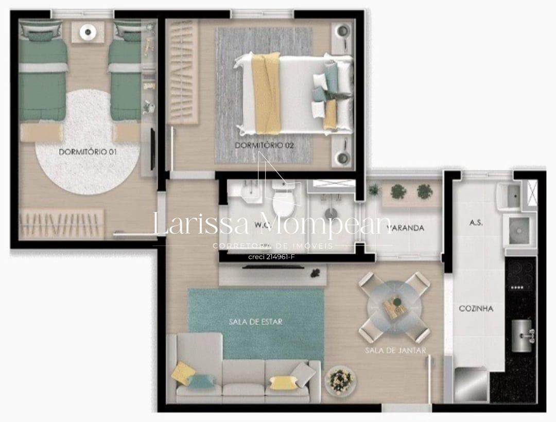 Apartamento à venda com 2 quartos, 51m² - Foto 11