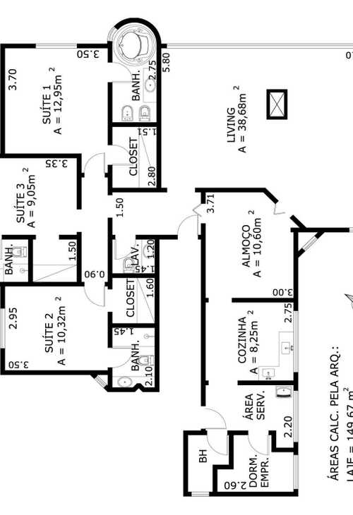 Apartamento à venda com 3 quartos, 150m² - Foto 3