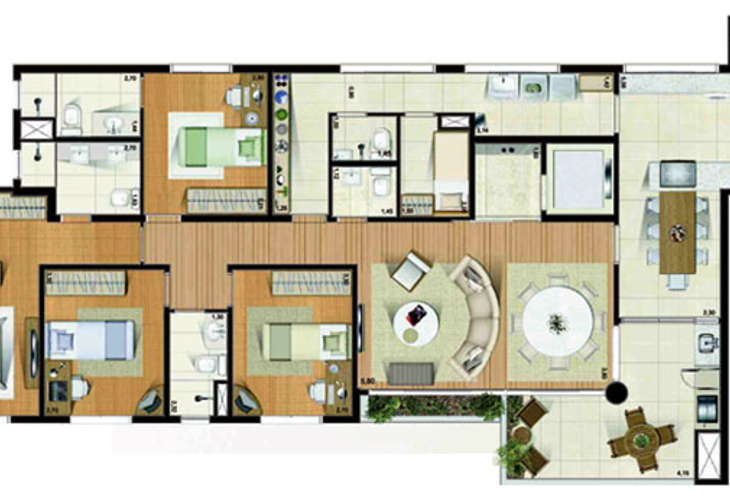 Apartamento à venda com 3 quartos, 132m² - Foto 3