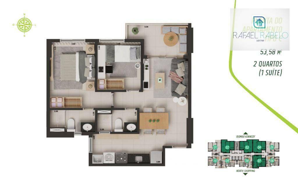 Apartamento à venda com 2 quartos, 53m² - Foto 56