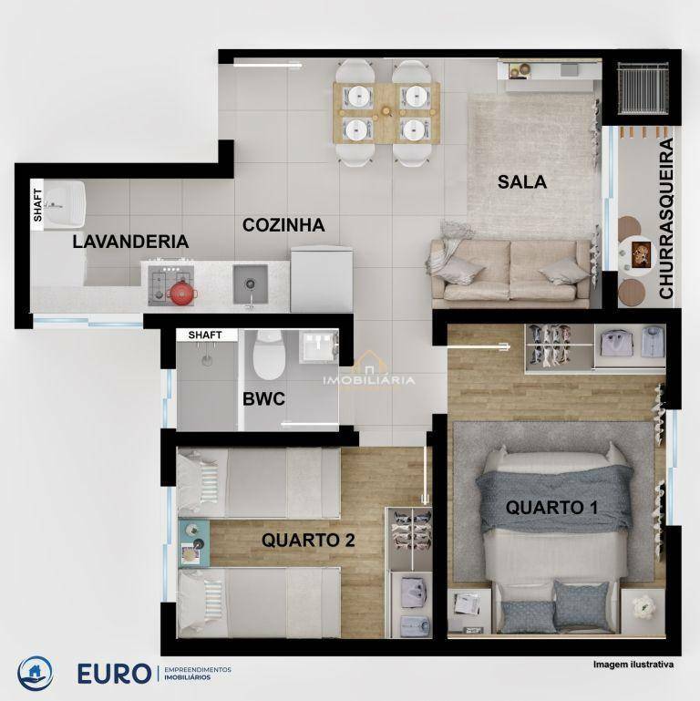 Apartamento à venda com 2 quartos, 43m² - Foto 3